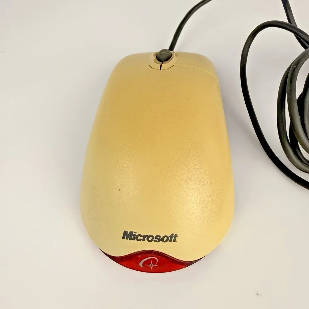 Microsoft Wheel Mouse Optical USB PS/2 Compatible Tested Working Vintage‎